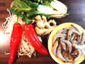 Crevettes sautée aux choux de chine et soja