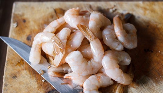 Carpaccio de crevettes de Nouvelle-Calédonie