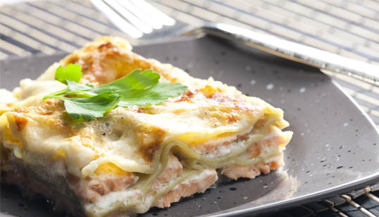 Lasagnes roulées au saumon courgette