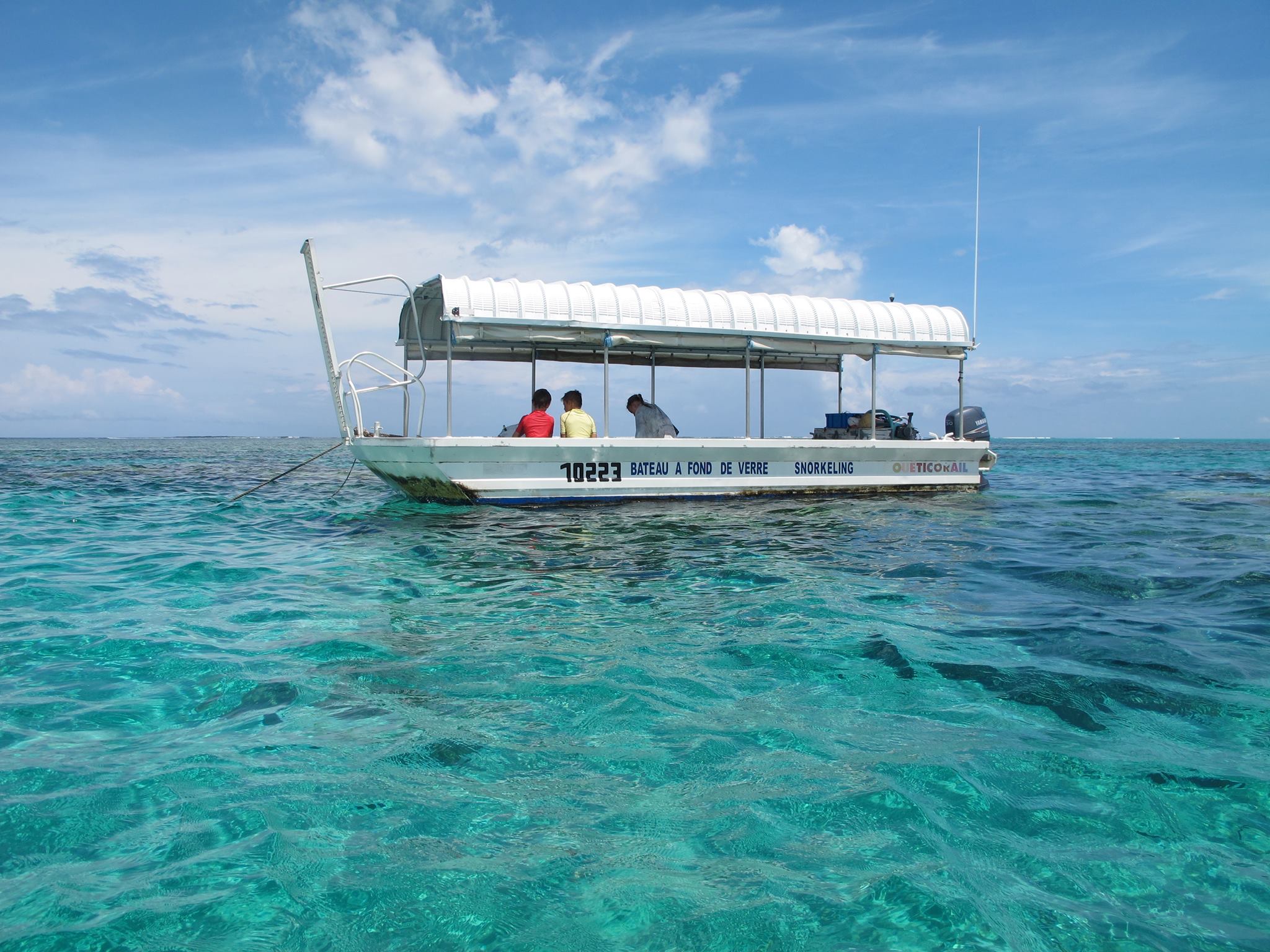 Bateau à fond de verre Nouvelle-Calédonie