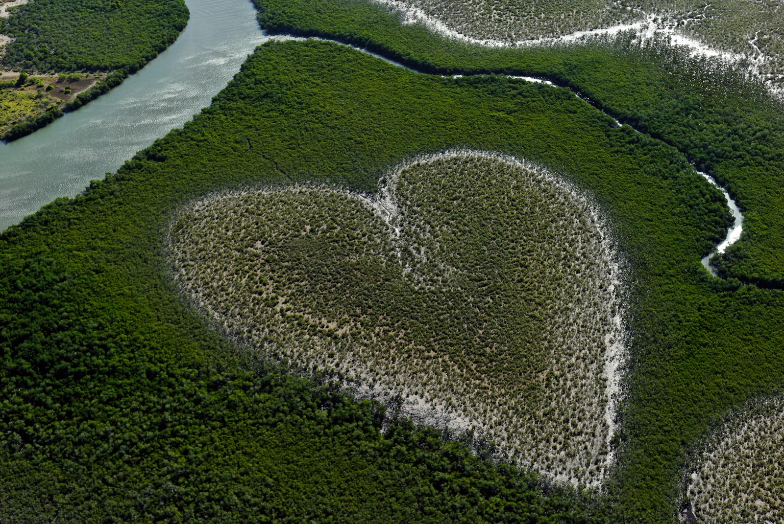 Coeur de voh vu du ciel